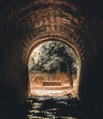 brown concrete tunnel